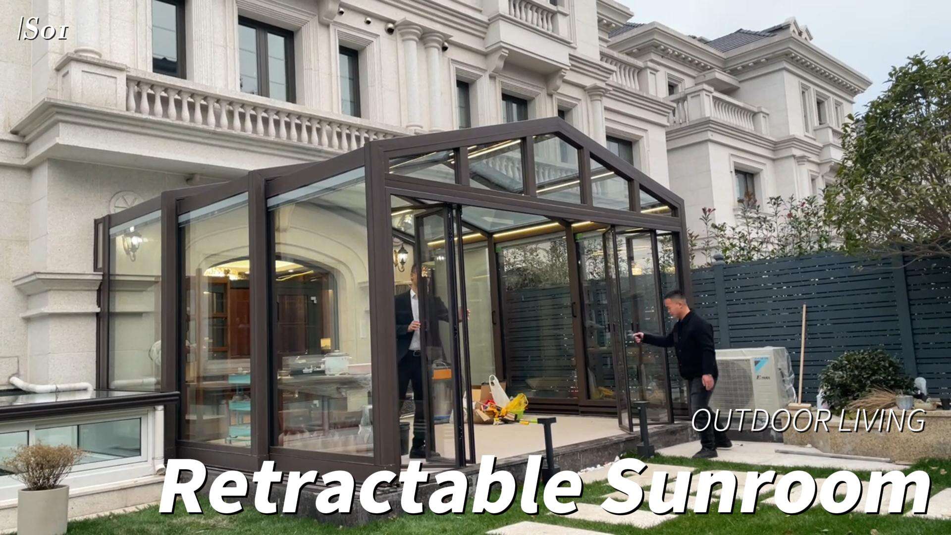 How a Custom Retractable Sunroom Made This Patio Usable Year-Round | Sunkaer Polycarbonate Enclosure