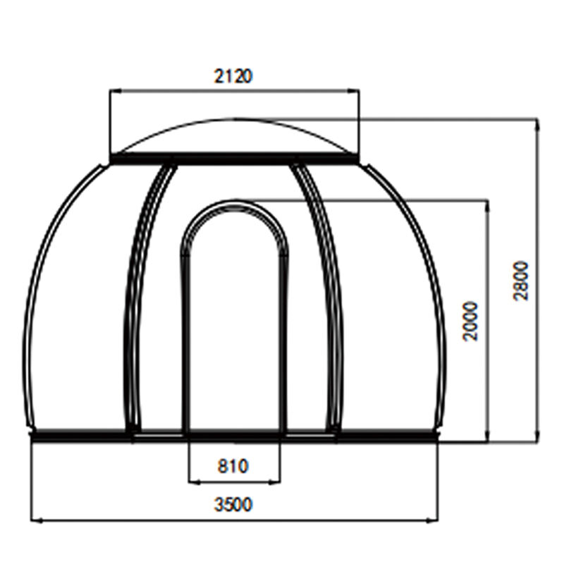 Top Aluminum Polycarbonate Dome Tent for Pool Dome Igloo Oval House