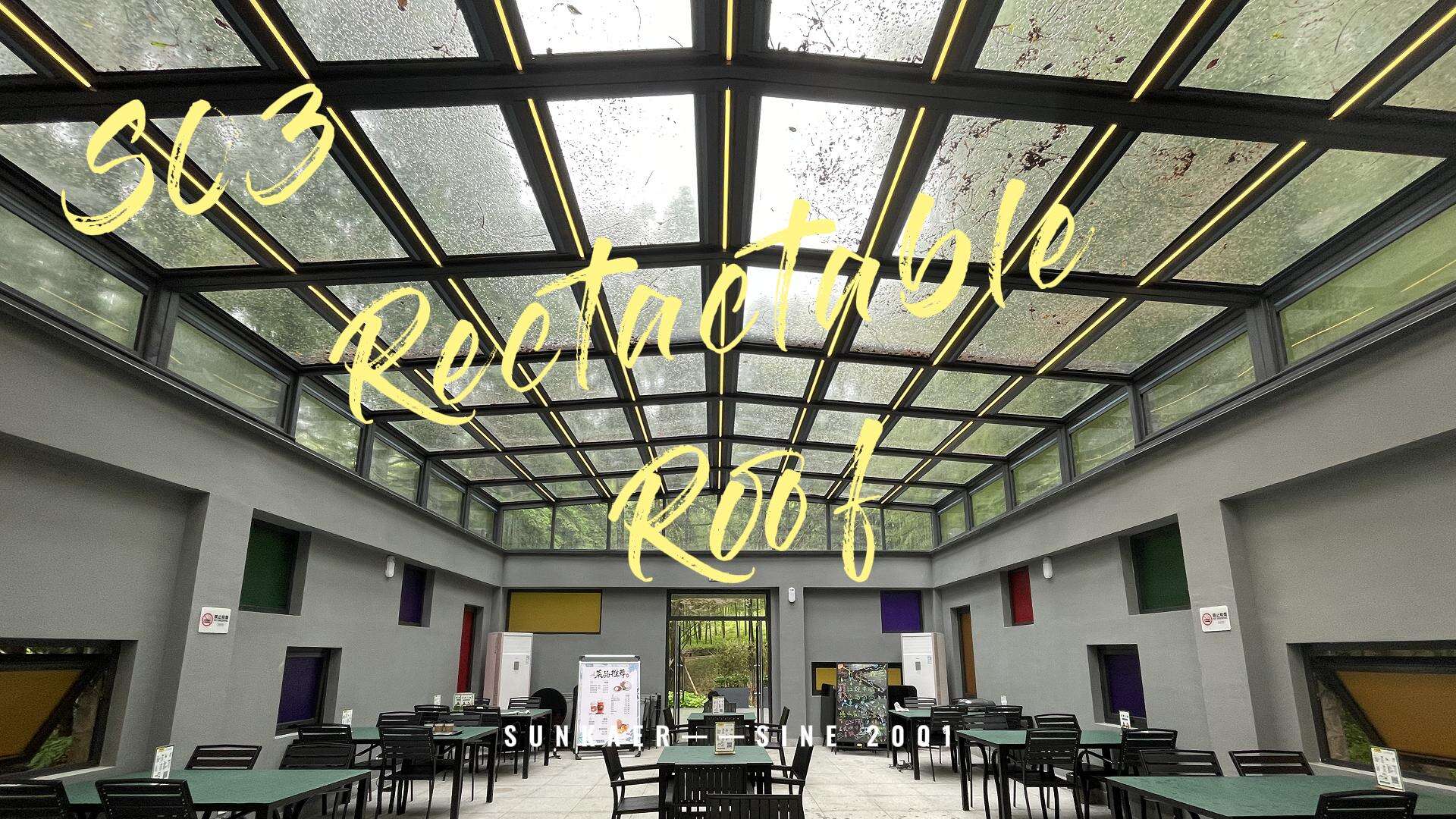 Sunkaer Commercial Project — Retractable Polycarbonate Roof for Restaurant