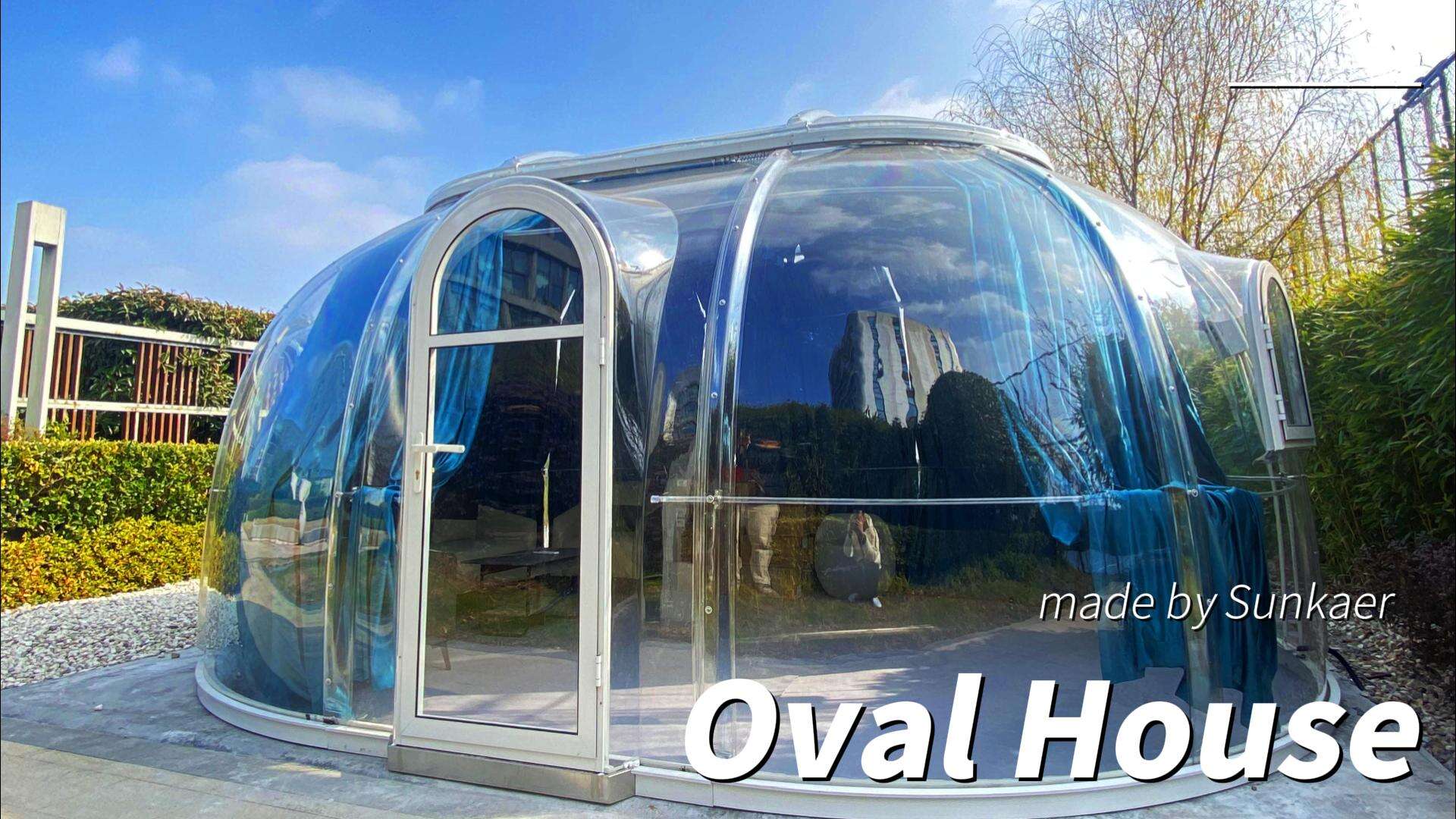 Больше пространства, больше видов: Овальный купол Sunkaer для жизни во дворе виллы