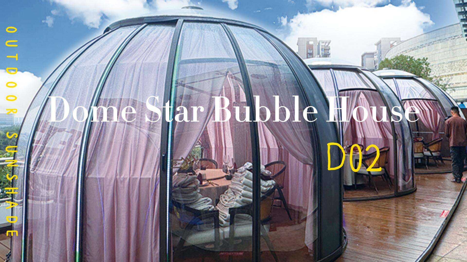 Polycarbonate Dome Tent House for Outdoor Restaurant Commercial Project