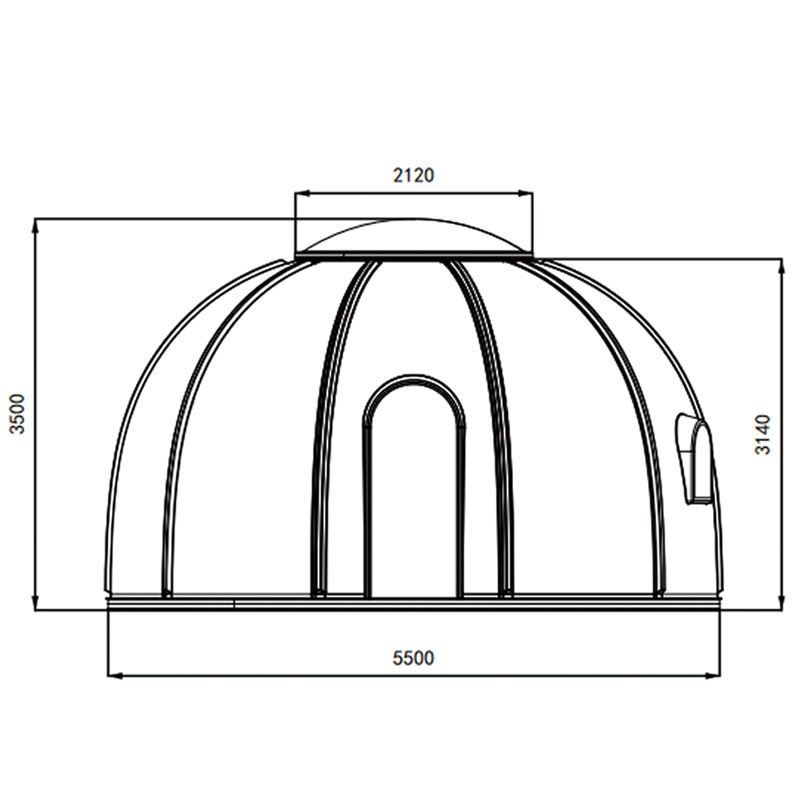 Aluminum Spa Sunhouse Dome Room Inflatable DIY Bubble Dome Tent Oval House