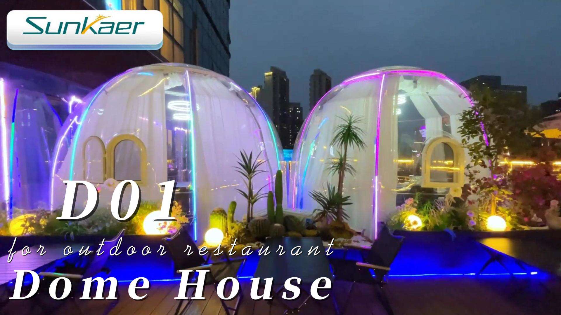 Прием пищи под куполом: трансформация ресторана с помощью поликарбонатного купольного дома Sunkaer