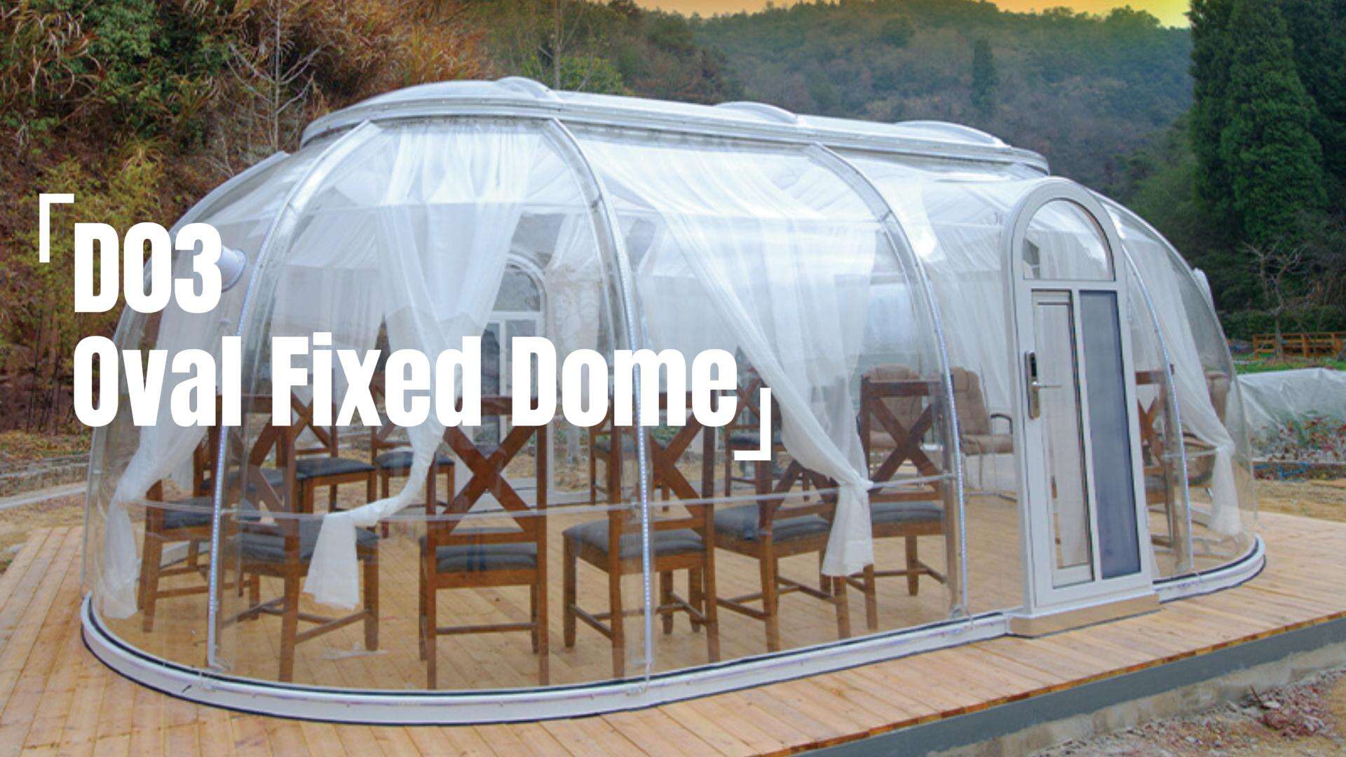 Oval Fixed Style Inflatable Bubble Dome Tent