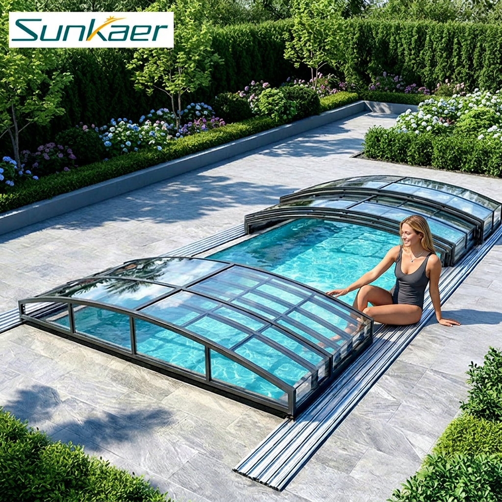 Bâche de piscine en polycarbonate Sunkaer : La solution durable et longue durée pour les propriétaires modernes de piscines