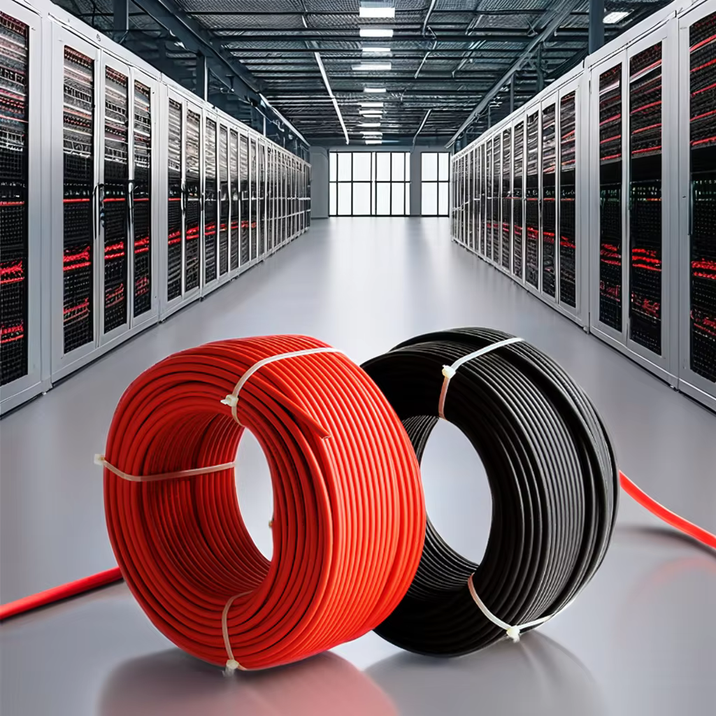 HUAQI solar cable 6mm2 Solar Panel Extension Wire Tinned Copper Photovoltaic Solar System Wiring Cables PVC & XLPE Insulated