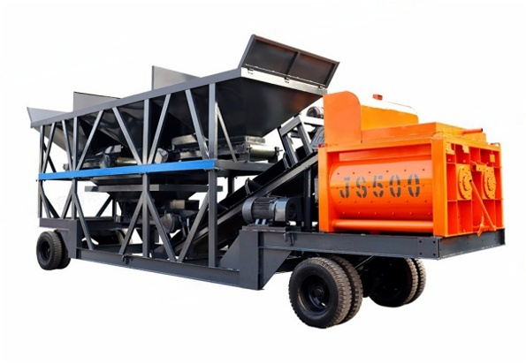 JS Large-scale Mobile Forced Mixing Plant Made From China for Concrete Batching