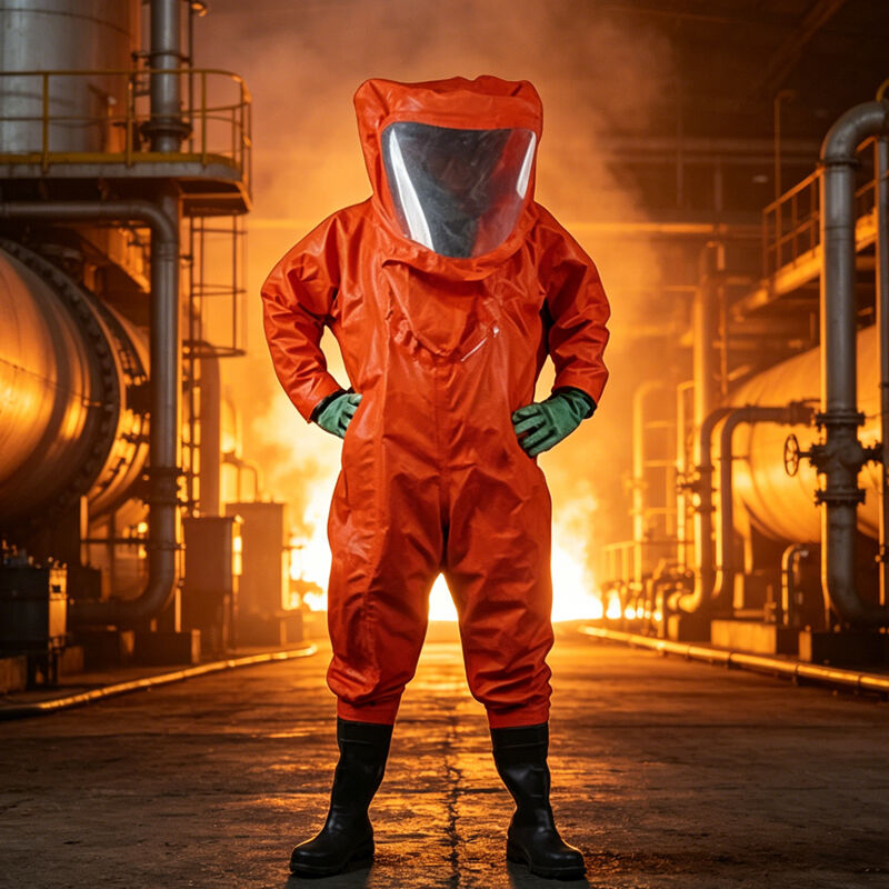 Iboate K80 Chemical Protective Suit - Flame-Resistant PVC-Coated Full-Body Hazmat Suit factory