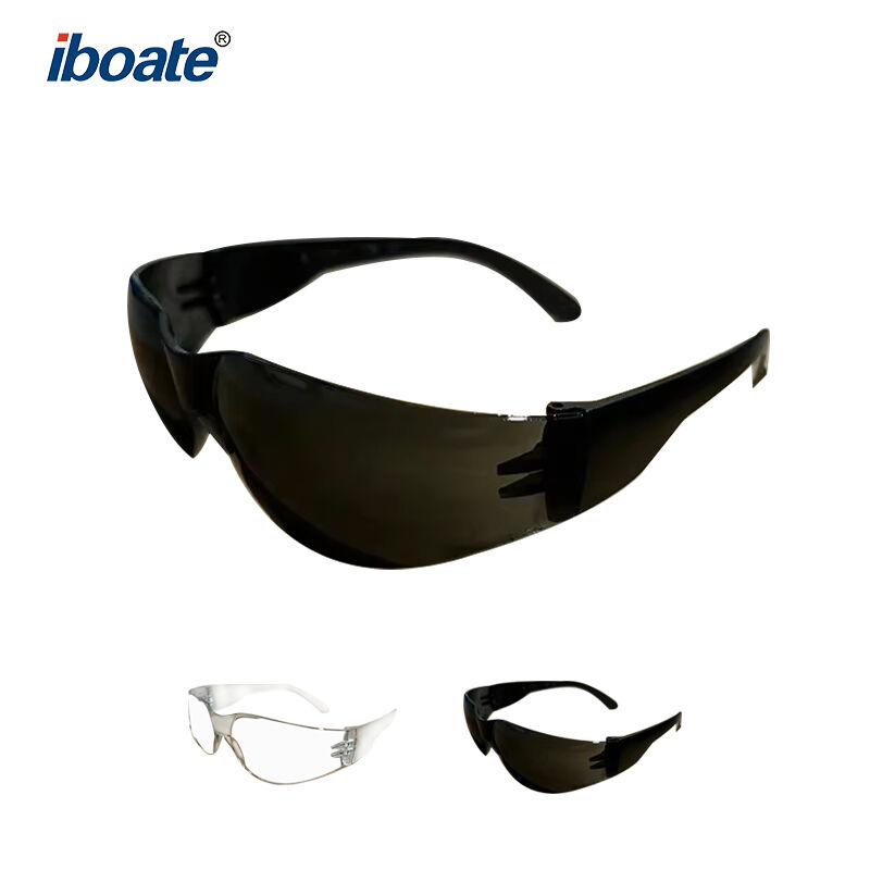 iboate YS-3011 Ekonomiese Veiligheidsbrille CE EN166 Transparante Grys Lens