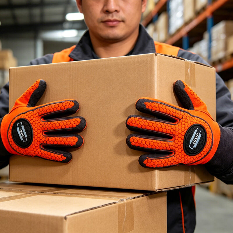 Iboate-0532 Red Oil-Resistant Impact-Protective Work Gloves - Anti-Slip Cut-Resistant Safety Gloves factory