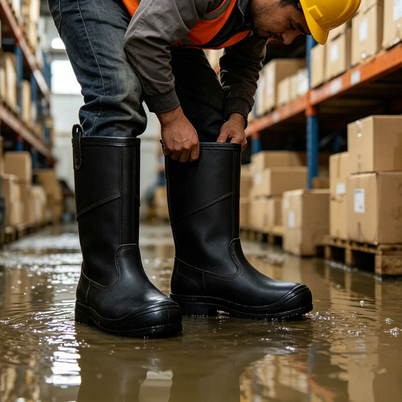 Iboate Oil-Resistant Anti-Static Chemical Protective Boots - SRC CE Certified Safety Footwear manufacture