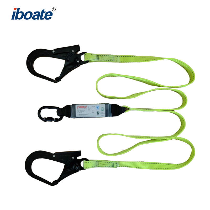 Iboate SL301-1 Staal Dubbelhaak Veiligheidsverbindings tou – EN355 & EN362-gesertifiseerde valbeskerming