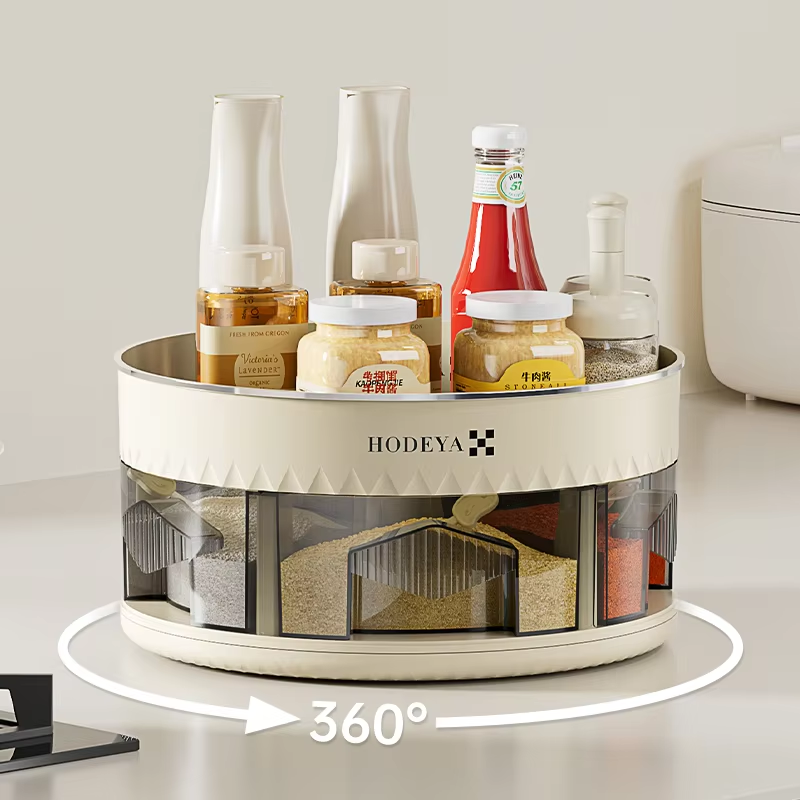 Rotating Spice Organizers for Home Kitchens
