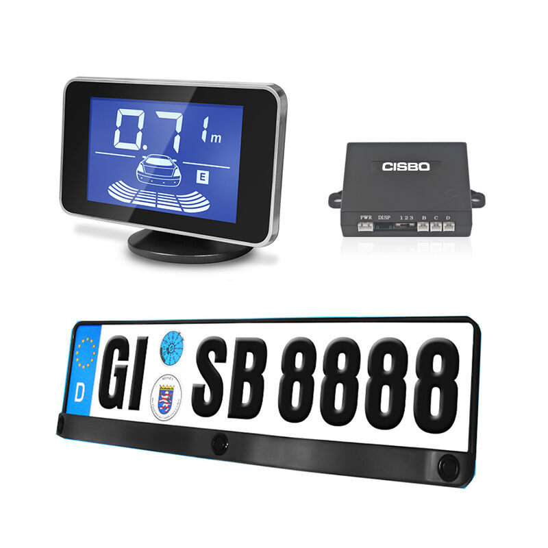 CISBO Wireless EU Number Plate LCD Display Parking Sensor SB668W-L