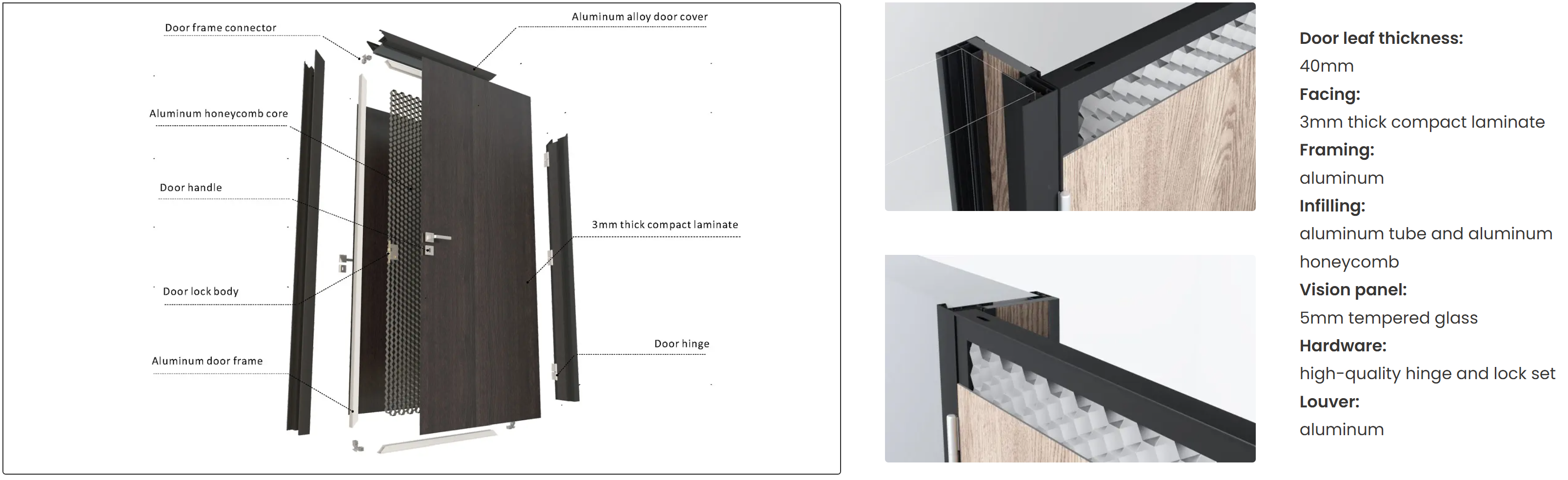 Simple and Full of Modern Beauty HPL Doors details