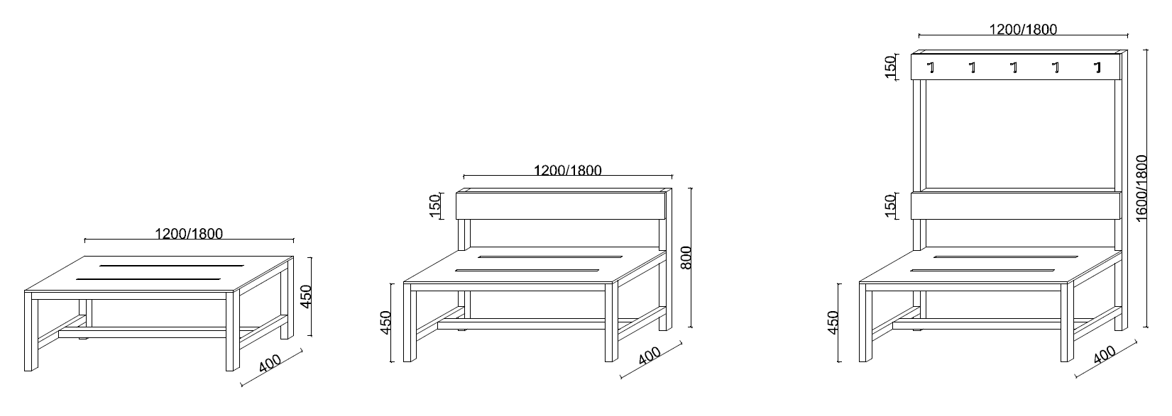 Phenolic Benches for Locker Room supplier