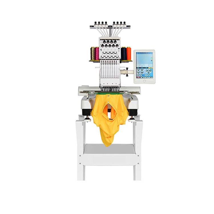 MFS800 ticari tek kafa nakış makinesi şapka çorap kıyafet otomatik bilgisayarlı nakış makinesi