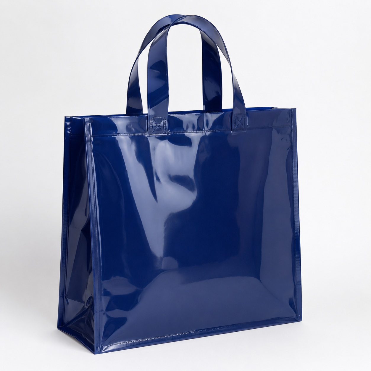 Heat sealed glossy tote bag