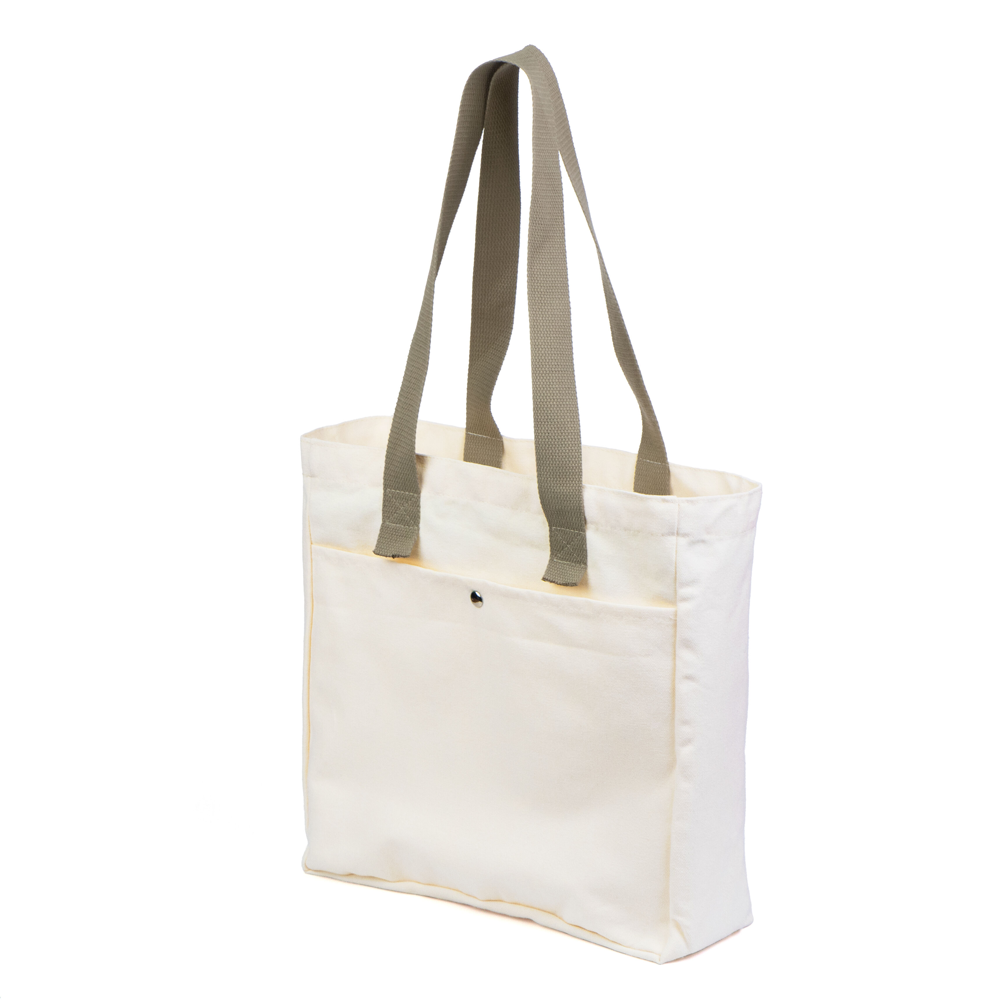 Custom Cotton Canvas Tote Bag with Front Pocket