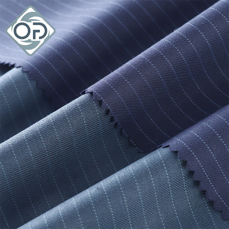 72%Polyester28%Viscose 88*68 285G/M Suiting Woven Stripes Fabric