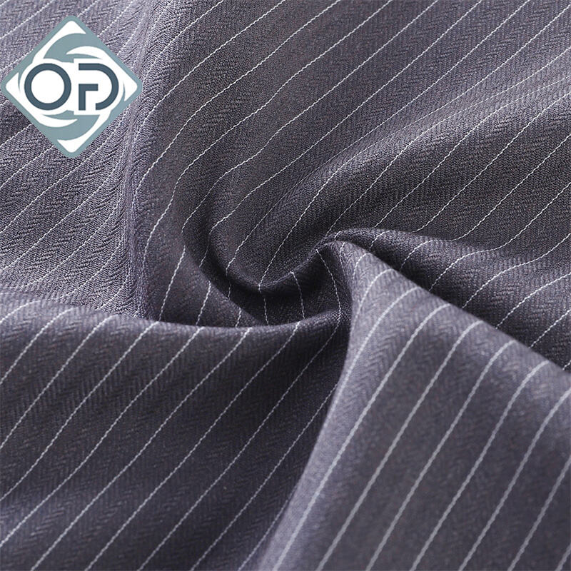 88%Polyester12%Viscose 104*78 250G/M Suiting Woven Stripes Fabric