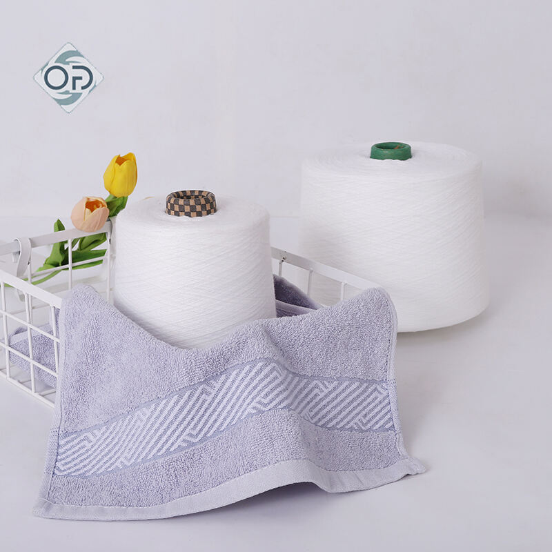 100% Polyester RingSpun OE Raw White Yarn Ne 30/2 40/1 45/2 60/1 