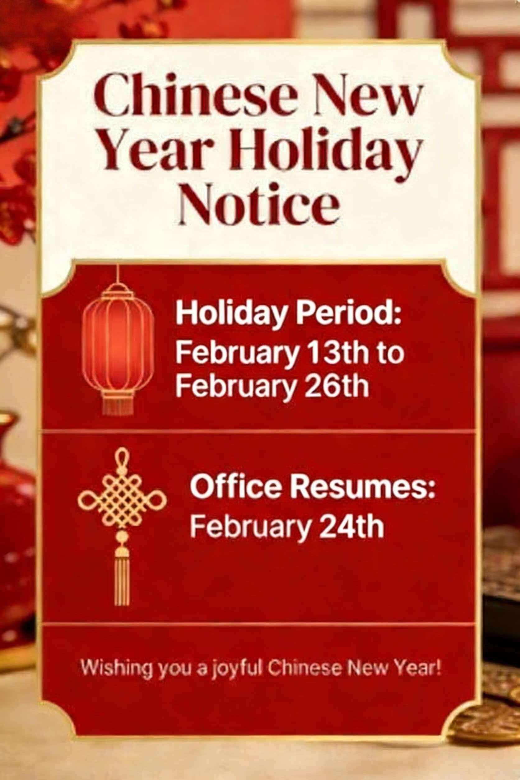 holiday arrangement of hebei ourui textile technology co ltd for chinese new year-1