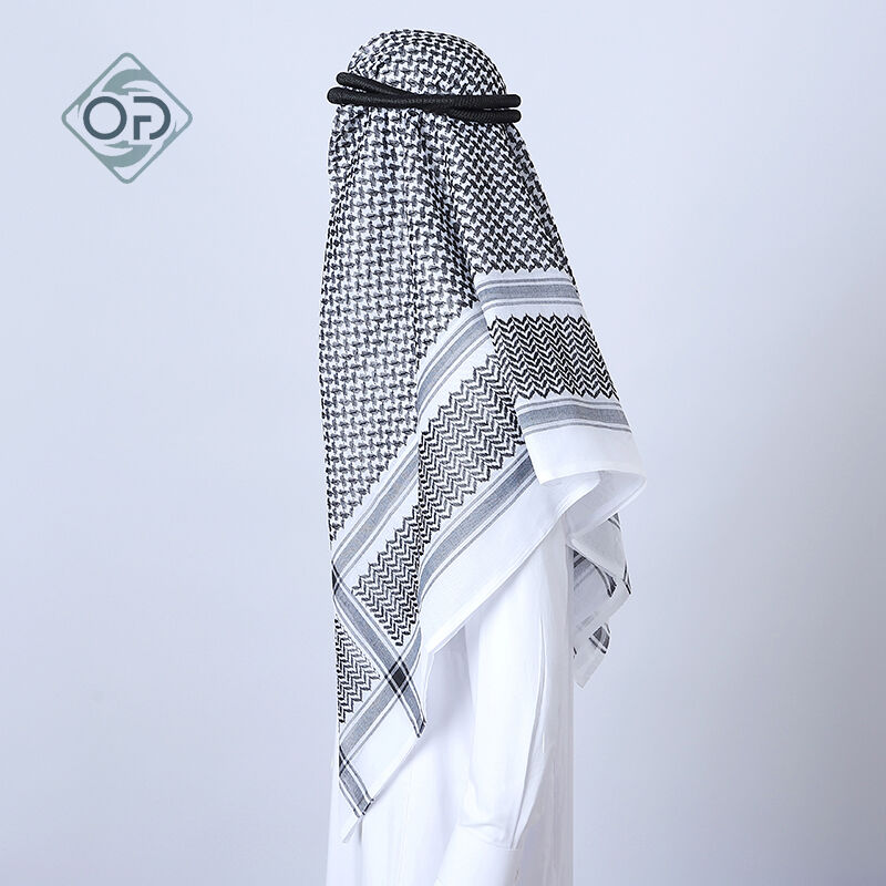 Muslim Arab Men Keffiyeh Scarf Dubai Saudi Shemagh Ghutra Kufiya Islamic Headscarf Tactical Desert Scarf Palestine Flag Scarf for Men
