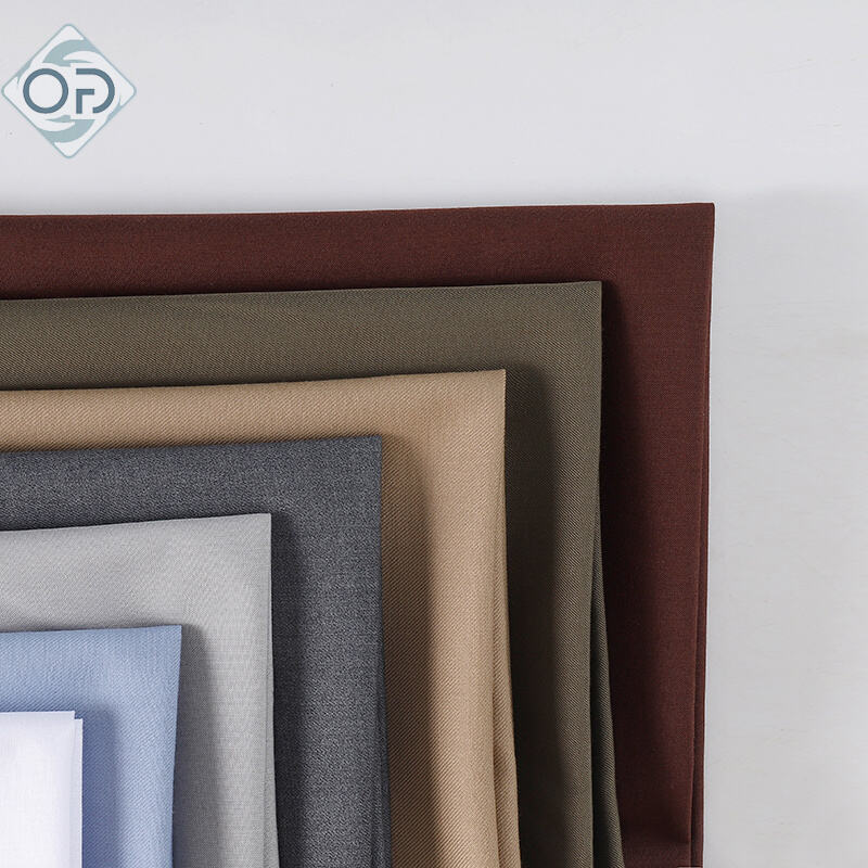 85% Polyester 15% Viscose31*31 180G/M Suiting Woven plain Fabric For Suit