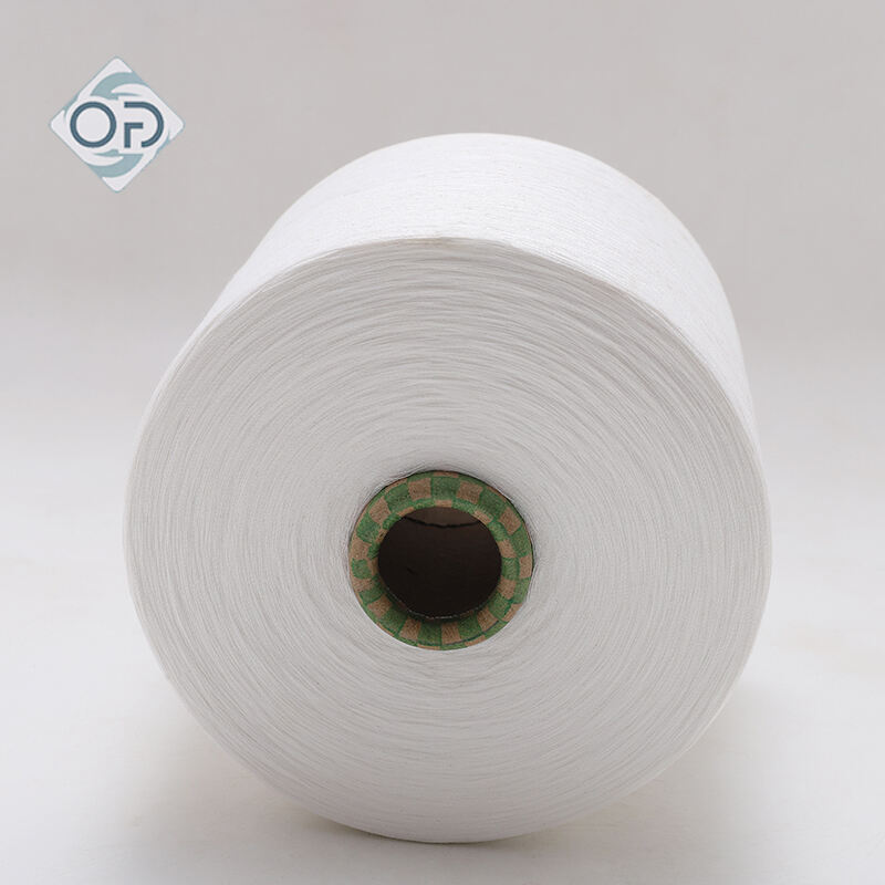 20%Cotton 80% Polyester Ringspun OE Raw White Yarn Ne12 16 20 32