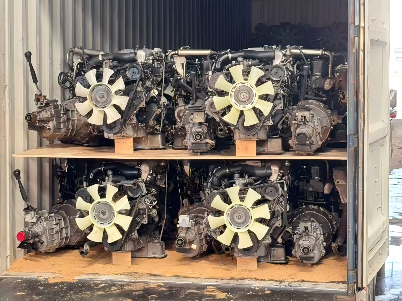 Container Shipment of Original Used Engines Successfully Delivered