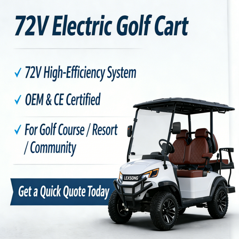 Jak długo działa wózek golfowy 48 V lub 72 V?