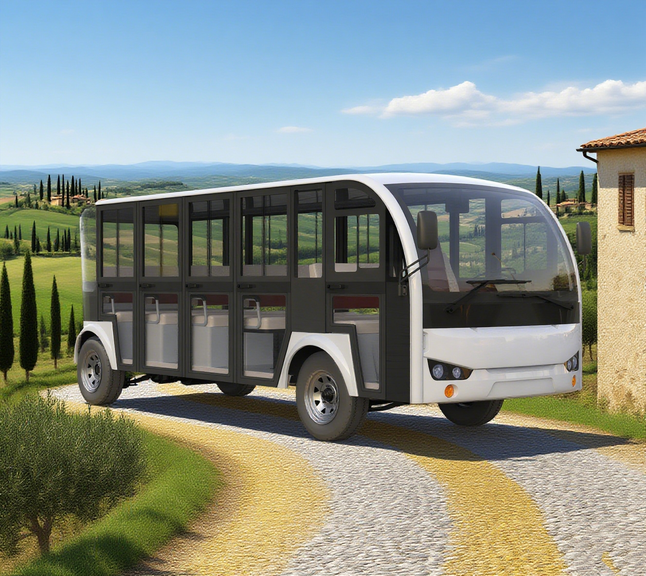 sistem Baterai Lithium LFP 96V 20KW PMSM Bus Wisata Listrik 23 Kursi LS6230KF