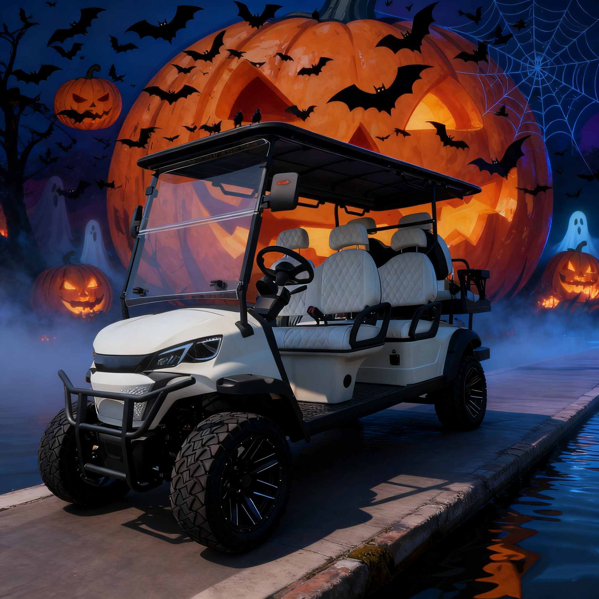 🎃 Lexsong Brings Halloween Spirit to the Fairways with Custom Golf Carts