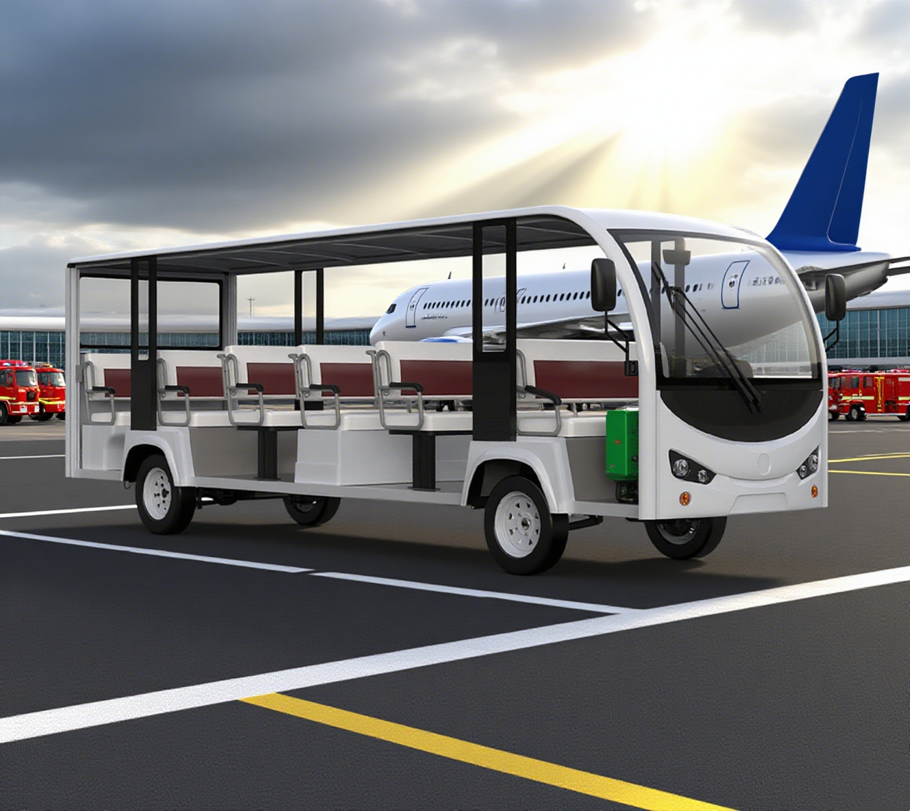 23 kursi 96V baterai lithium ion resor atau hotel digunakan mini bus listrik LS6230K