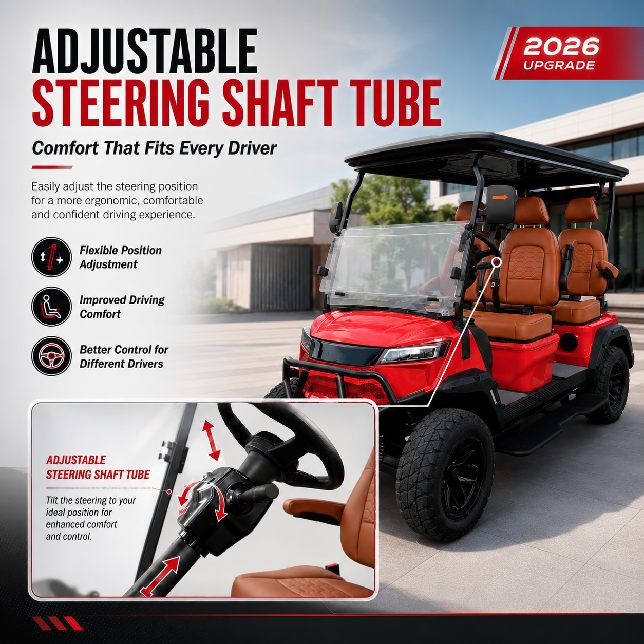 Why Adjustable Steering Columns Are Improving the Driving Experience of Modern Electric Golf Carts
