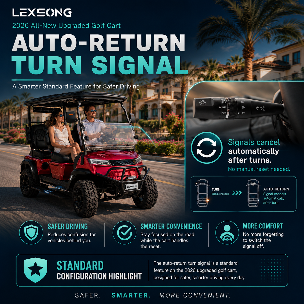 Why Automatic Turn Signal Return Is Becoming an Important Feature in Modern Electric Golf Carts