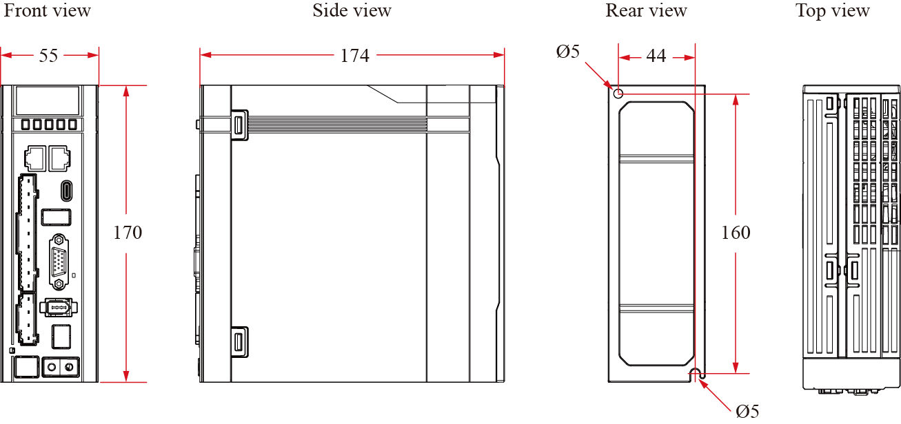 1000W Pulse servo drive dimensions.png