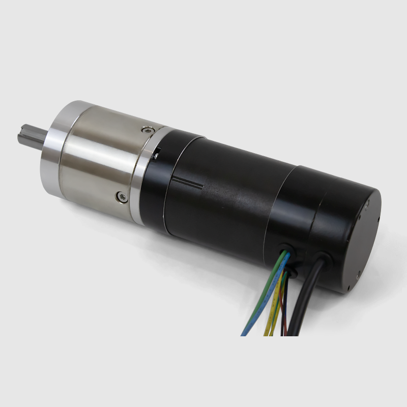 24v180w 0.43N.m 4000RPM round geared BLDC motor with planetary gearbox and encoder
