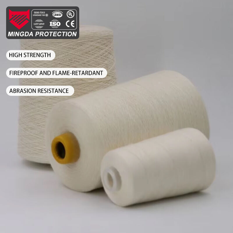 Fio de Tricô Meta Aramid 42s | Linha Torcida FR para Costura de Roupa de Bombeiro