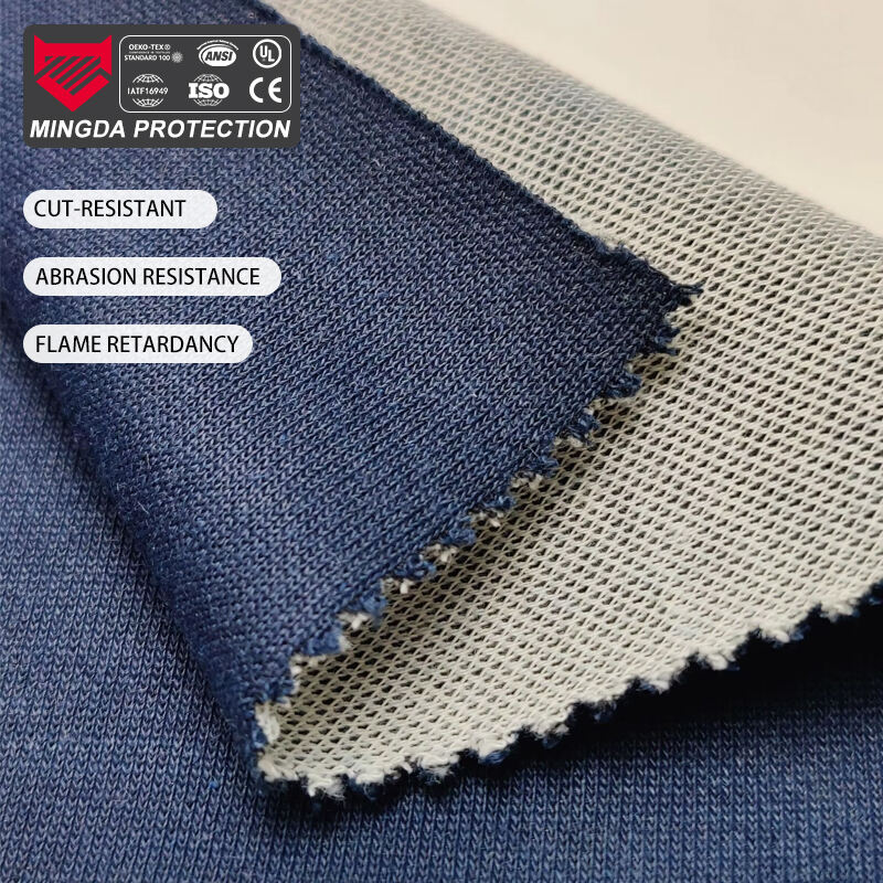 tecido de Malha Nomex 380gsm EN 11612 - Jersey Duplo Meta-Aramid Resistente a Chamas, Material para Roupa Interior de Bombeiros