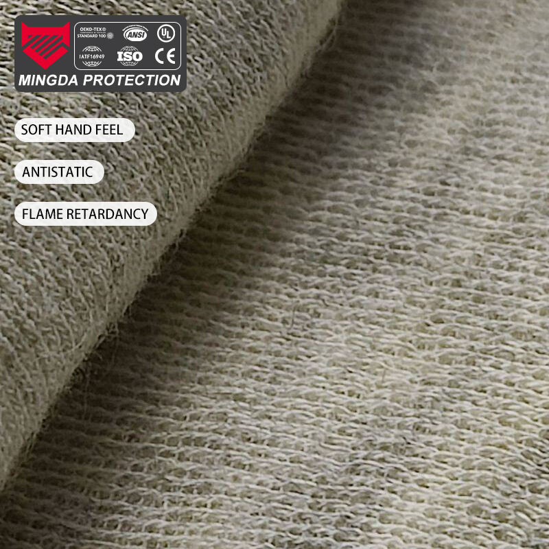 tecido de Aramida 3A – Mistura de Meta-Aramid, Para-Aramid e Fibra Conduto para Roupa Industrial Retardante de Chama e Antiestática