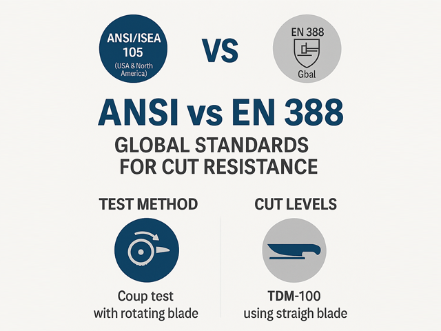 ANSI vs. EN388: Die globalen Standards für Schnittwiderstand verstehen