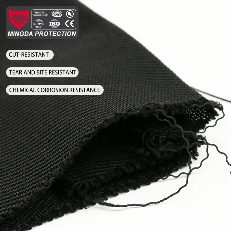 tecido de Poliéster UHMWPE Resistente a Mordidas - 880gsm Twill com Revestimento Preto para Travesseiros de Treinamento Canino, Bagagem e Têxteis para Casa