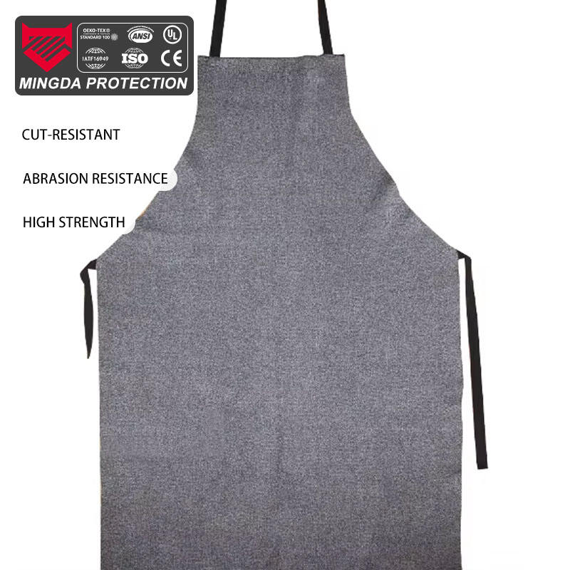 Avental Corte Resistente - Híbrido de HPPE & Aço Inoxidável para Abatedouros, Corte de Chapas Metálicas, EPI para Cozinha Comercial