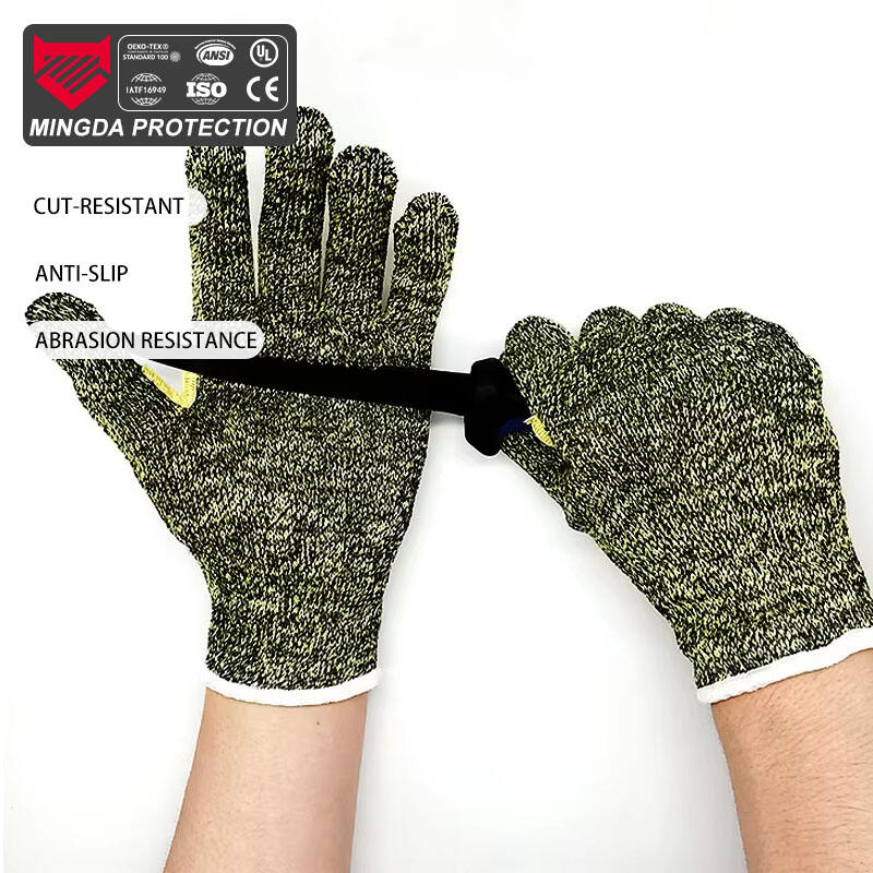 EN Certificado Luvas de Aramida/Aço - Resistente ao Calor de 250°C e Corte para Soldagem/Gás de Petróleo, Fibra Kevlar e Fio Composto
