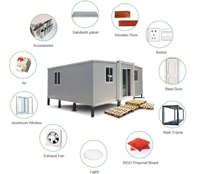 New Style Luxury Easy Assembly Folding Container House Foldable Container Home Convenience Container Office  Activity Room supplier