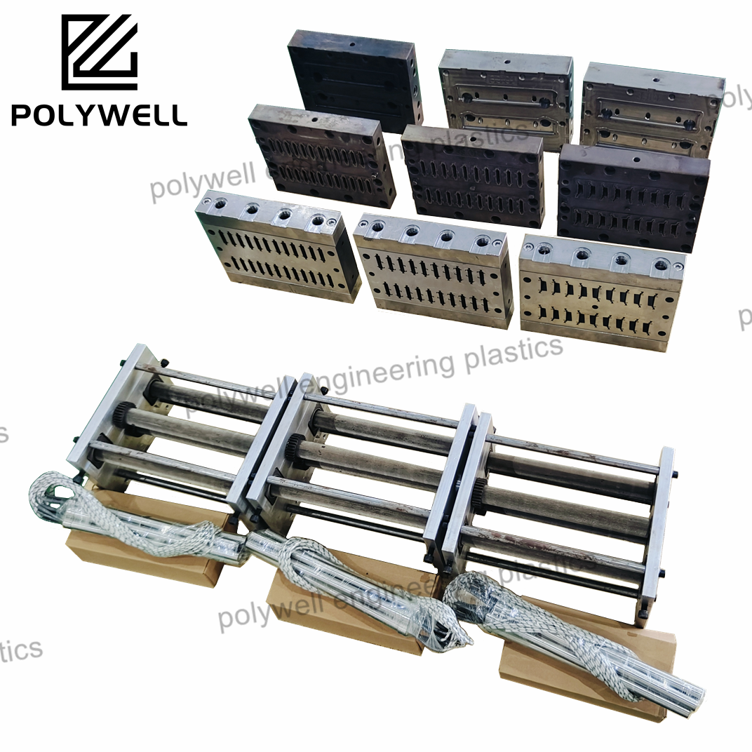 PA66 GF25 Plastic Raw Extrusion Material Forming Steel Mold Composited Profile Extruding Mould