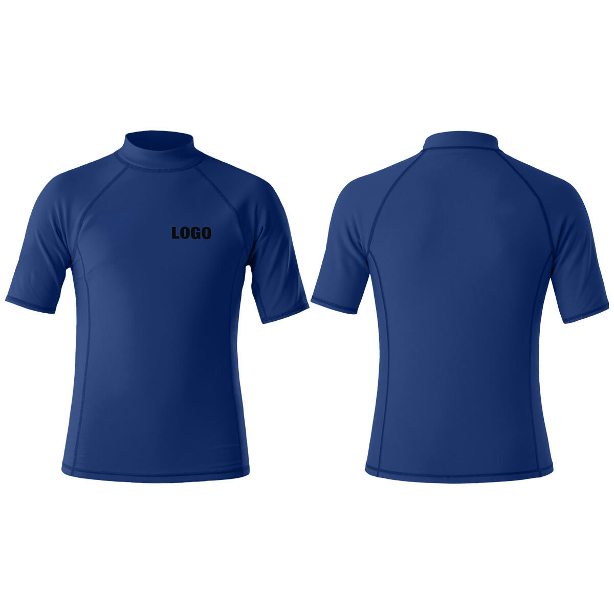 UPF 50+ 자외선 차단 기능의 빠른 건조 래시 가드 반팔, 맞춤형 서핑 수영 래시 가드, 해변 및 워터 스포츠 패들 보드용 흰색