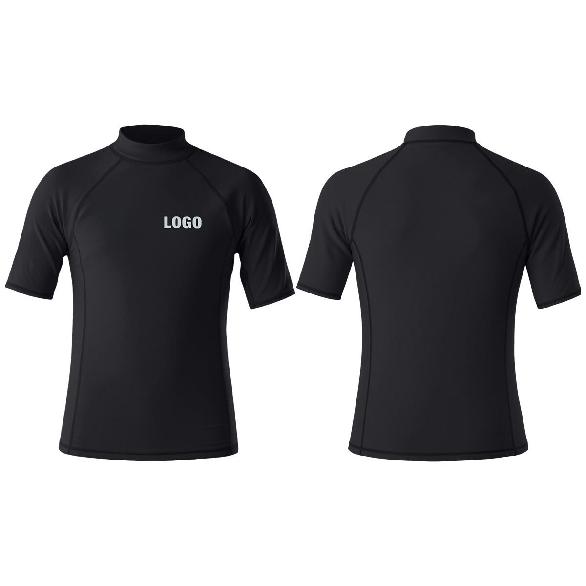 UPF 50+ 자외선 차단 기능의 빠른 건조 래시 가드 반팔, 맞춤형 서핑 수영 래시 가드, 해변 및 워터 스포츠 패들 보드용 흰색